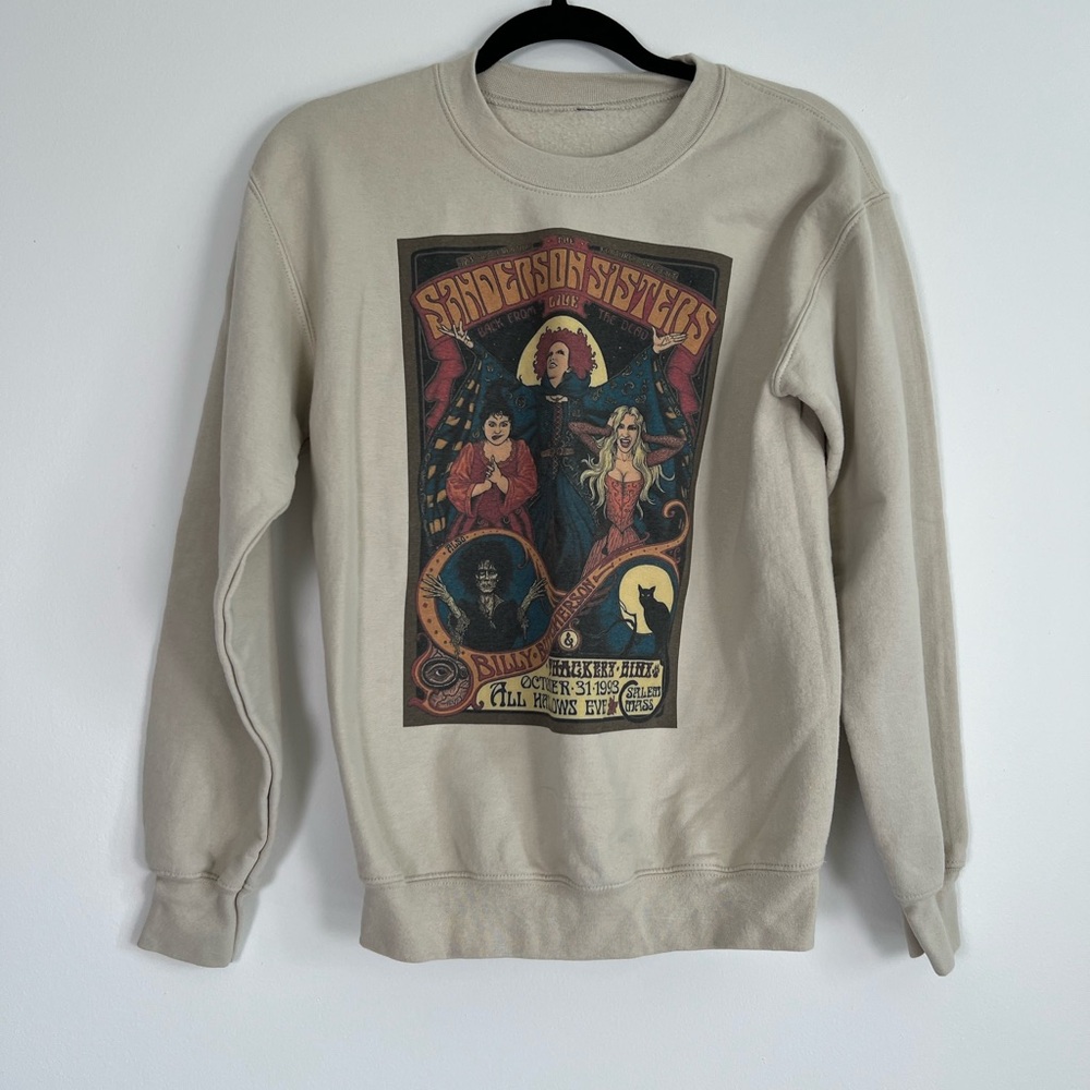 Sanderson Sisters Graphic Sweatshirt - Cream